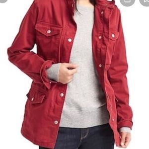 Gap brick red utility jacket size small
